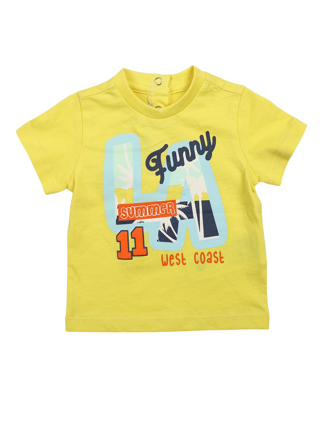 Boys Yellow Short Sleeve T- Shirt-Yellow